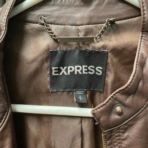 Express Brown Leather Jacket